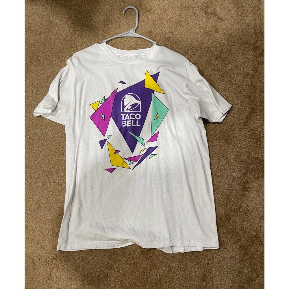 Taco Bell White T-Shirt Large Men's